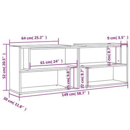 Tv Skříňka Betonově Šedá 149 X 30 X 52 Cm Kompozitní Dřevo