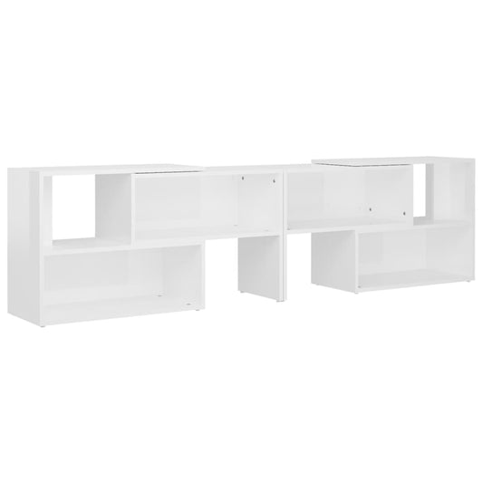 Tv Skříňka Bílá S Vysokým Leskem 149X30X52 Cm Kompozitní Dřevo