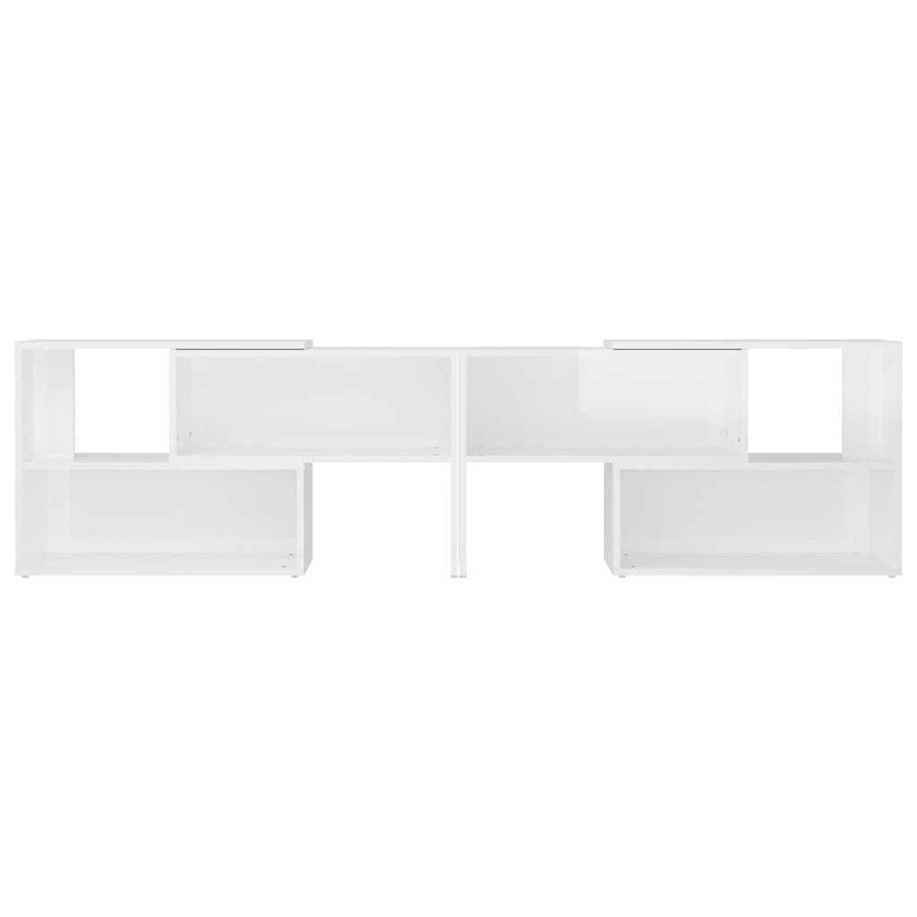 Tv Skříňka Bílá S Vysokým Leskem 149X30X52 Cm Kompozitní Dřevo