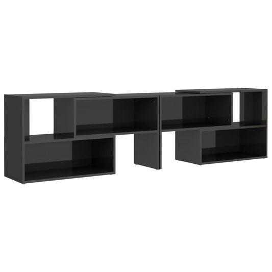 Tv Skříňka Šedá S Vysokým Leskem 149X30X52 Cm Kompozitní Dřevo