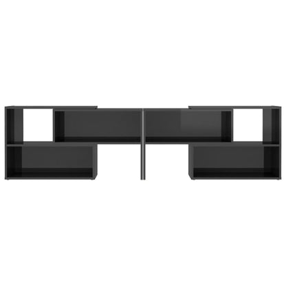 Tv Skříňka Šedá S Vysokým Leskem 149X30X52 Cm Kompozitní Dřevo