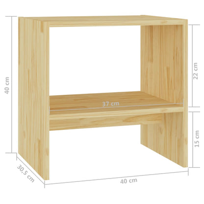 Noční Stolky 2 Ks 40 X 30,5 X 40 Cm Masivní Borové Dřevo