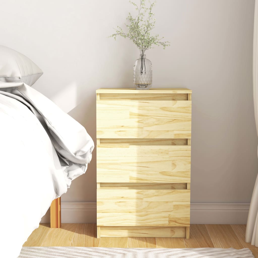 Noční Stolky 2 Ks 40 X 29,5 X 64 Cm Masivní Borové Dřevo