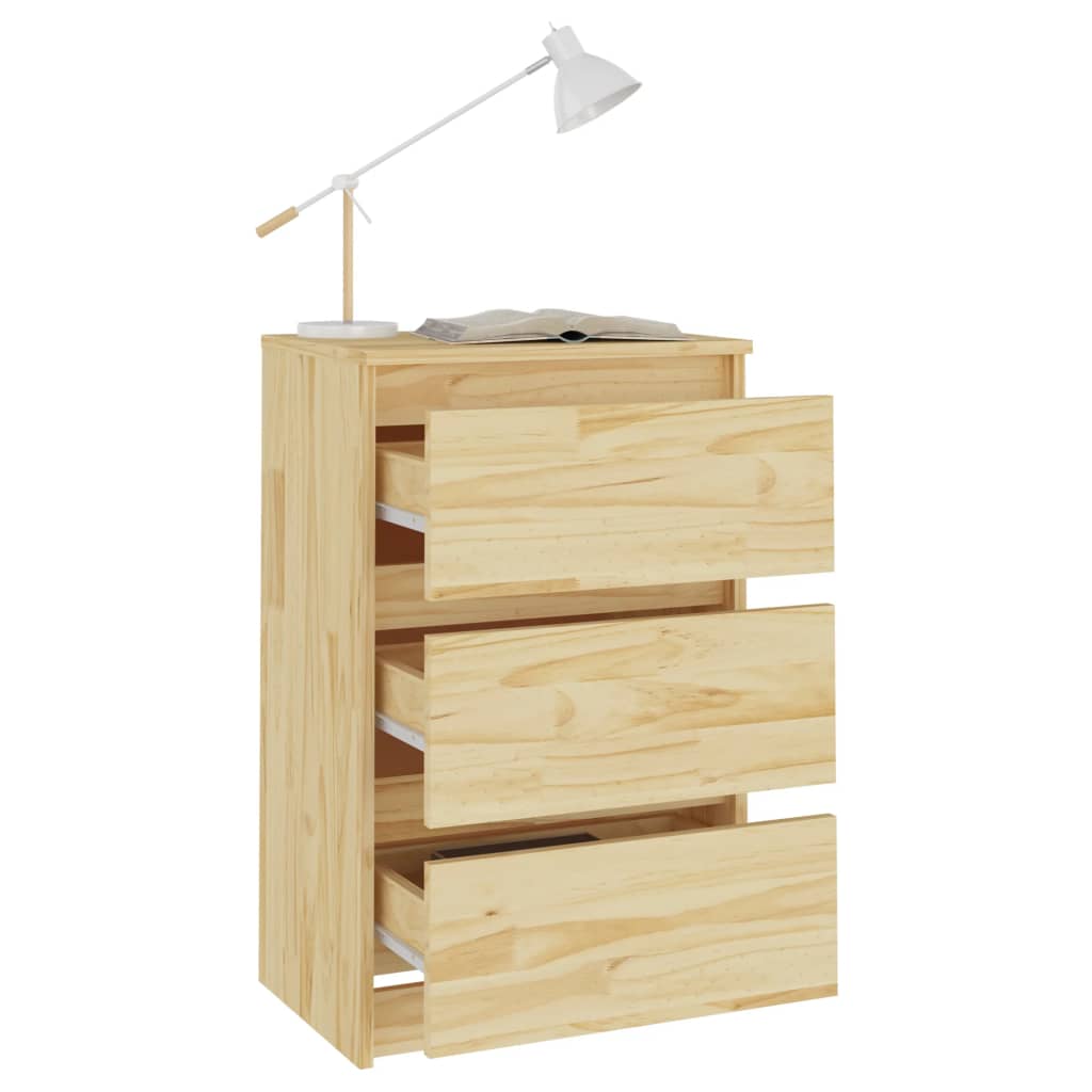 Noční Stolky 2 Ks 40 X 29,5 X 64 Cm Masivní Borové Dřevo