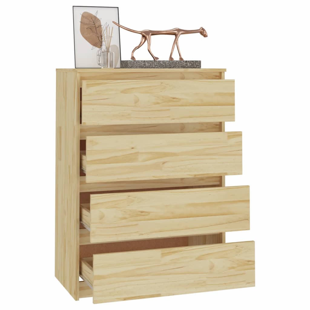 Odkládací Skříňka 60 X 36 X 84 Cm Masivní Borové Dřevo