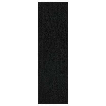 Knihovna / Dělicí Stěna Černá 100X30X Masivní Borovice Černá