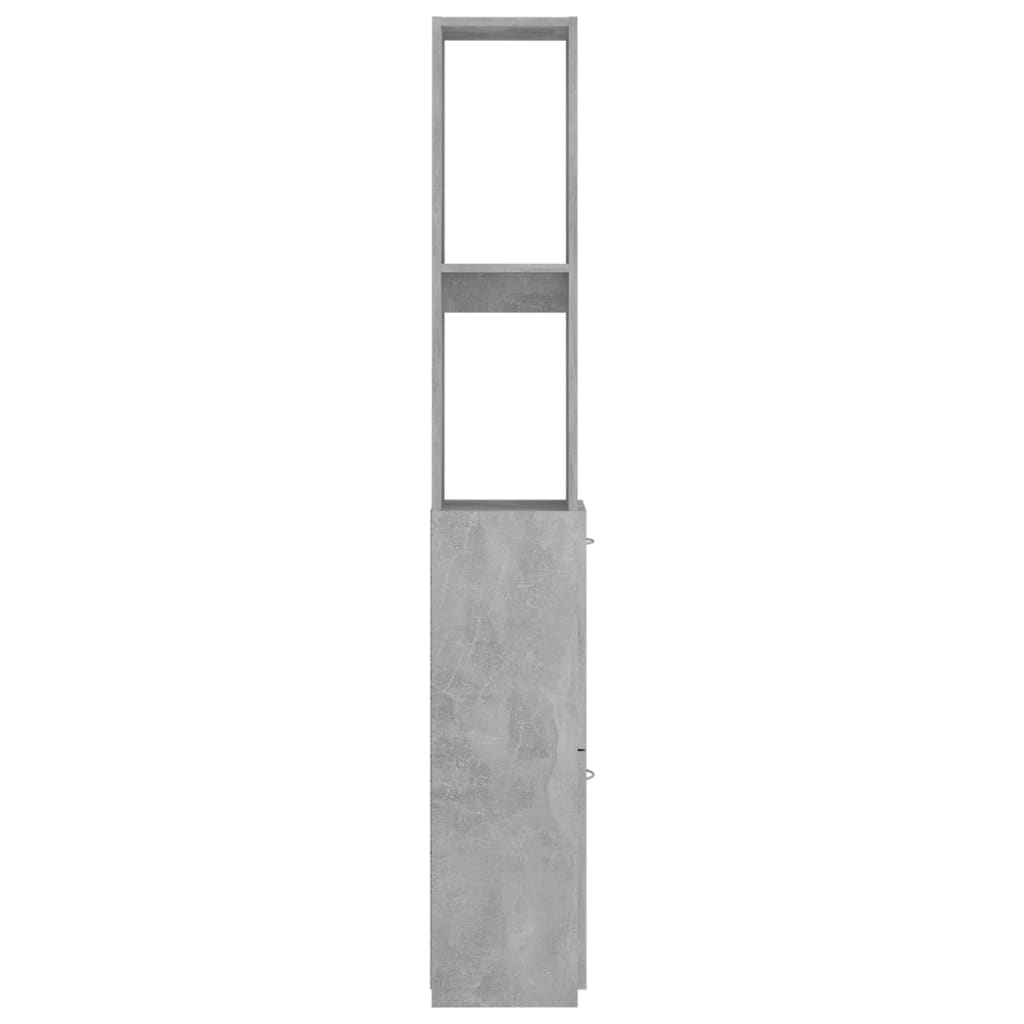 Koupelnová Skříňka Betonově Šedá 25X26,5X170Cm Kompozitní Dřevo