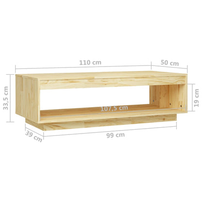 Konferenční Stolek 110 X 50 X 33,5 Cm Masivní Borové Dřevo