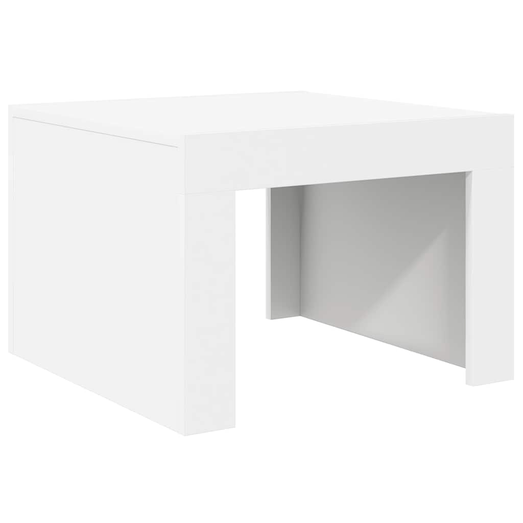 Konferenční Stolek Bílý 50 X 50 X 35 Cm Kompozitní Dřevo