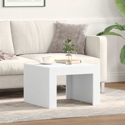 Konferenční Stolek Bílý 50 X 50 X 35 Cm Kompozitní Dřevo