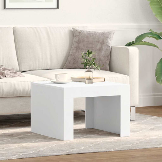 Konferenční Stolek Bílý 50 X 50 X 35 Cm Kompozitní Dřevo