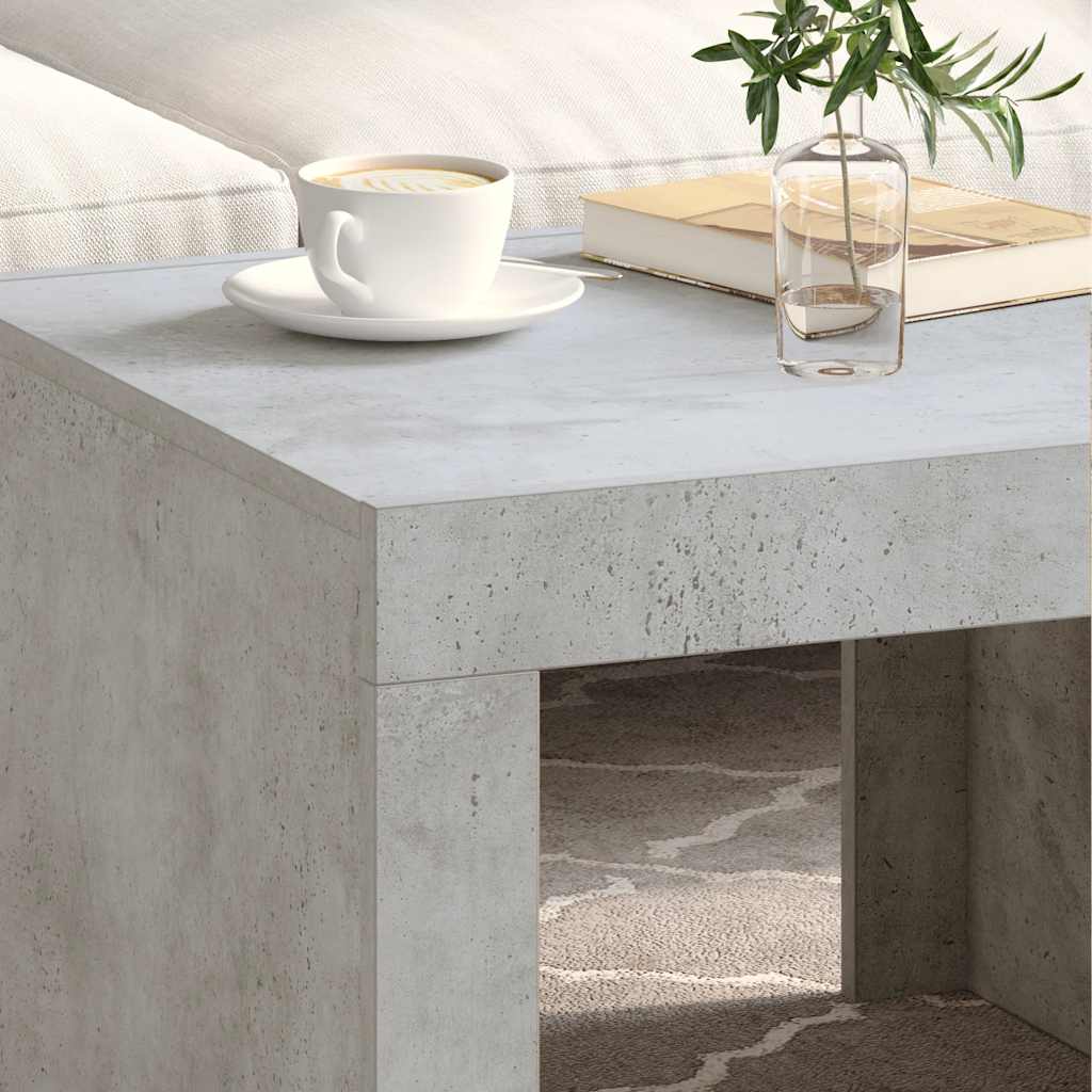 Konferenční Stolek Betonově Šedý 50X50X35 Cm Kompozitní Dřevo