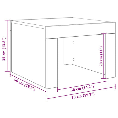 Konferenční Stolek Betonově Šedý 50X50X35 Cm Kompozitní Dřevo
