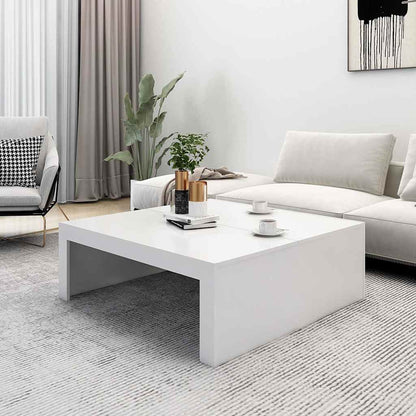 Konferenční Stolek Bílý 100 X 100 X 35 Cm Kompozitní Dřevo