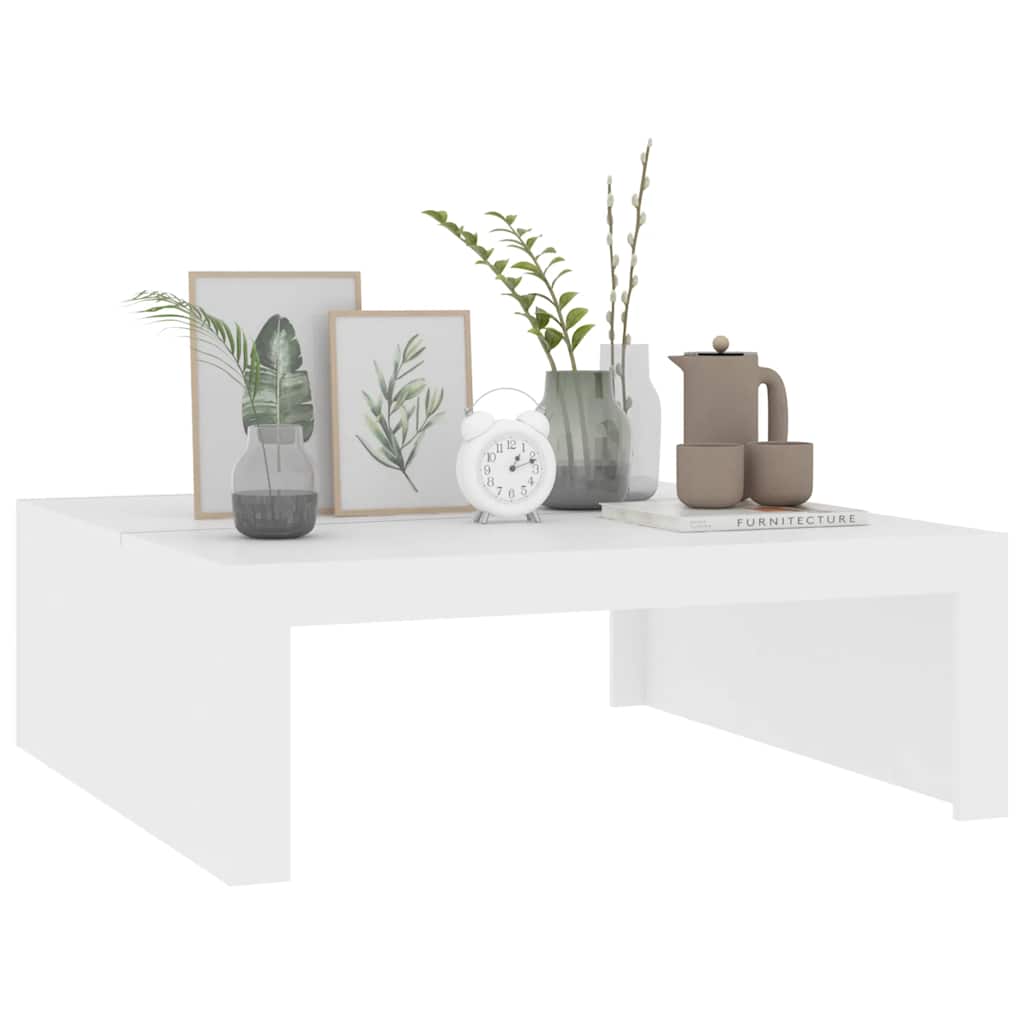 Konferenční Stolek Bílý 100 X 100 X 35 Cm Kompozitní Dřevo