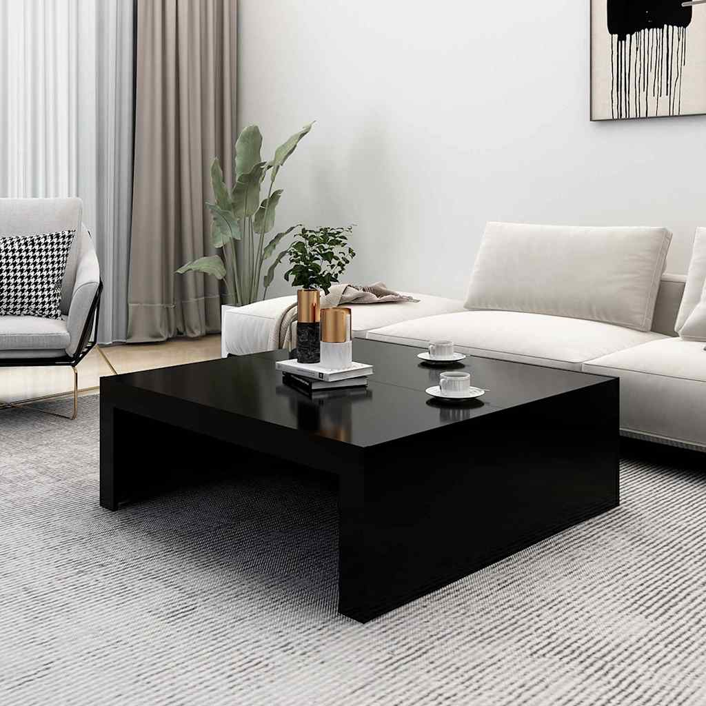 Konferenční Stolek Černý 100 X 100 X 35 Cm Kompozitní Dřevo
