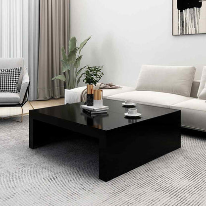 Konferenční Stolek Černý 100 X 100 X 35 Cm Kompozitní Dřevo