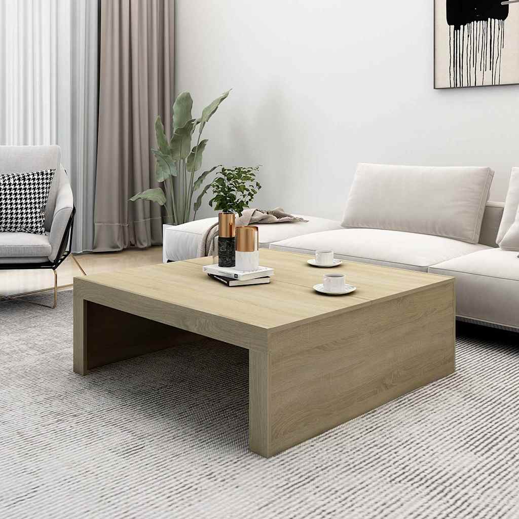 Konferenční Stolek Dub Sonoma 100X100X35 Cm Kompozitní Dřevo