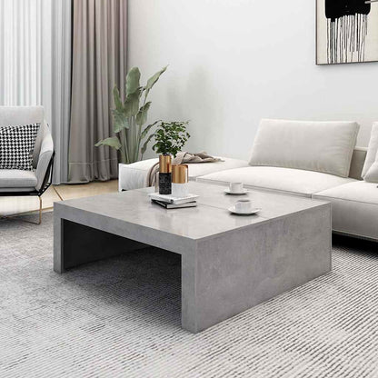 Konferenční Stolek Betonově Šedý 100X100X35 Cm Kompozitní Dřevo