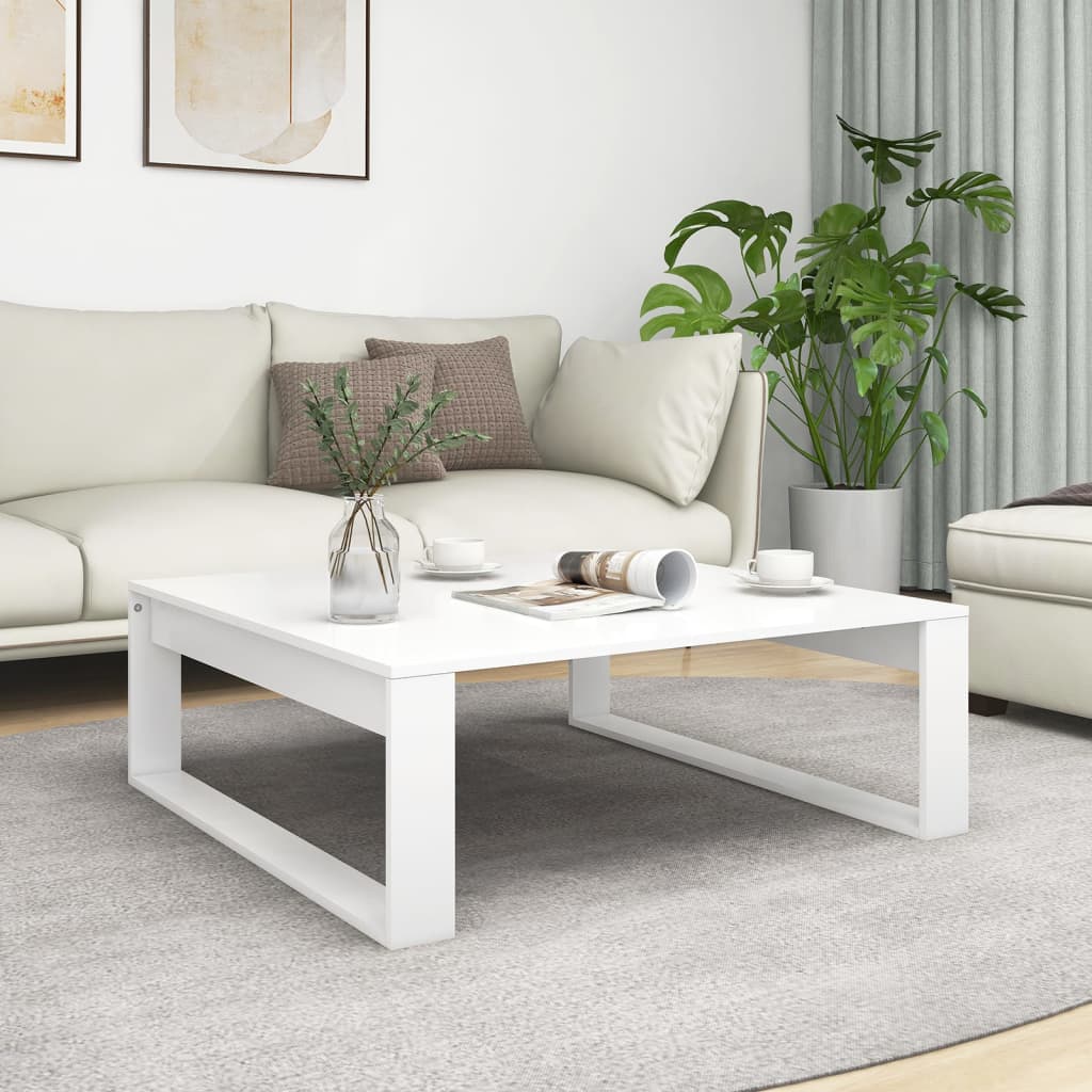 Konferenční Stolek Bílý 100 X 100 X 35 Cm Kompozitní Dřevo
