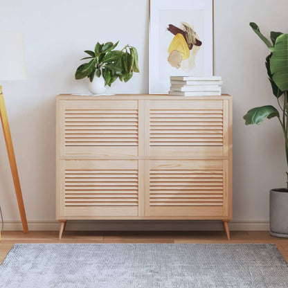 Nábytková Dvířka Lamelový Design 2 Ks 99,3 X 59,4 Cm Borovice