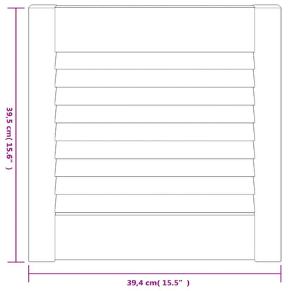 Nábytková Dvířka Lamelový Design 2 Ks Bílá 39,5X39,4Cm Borovice