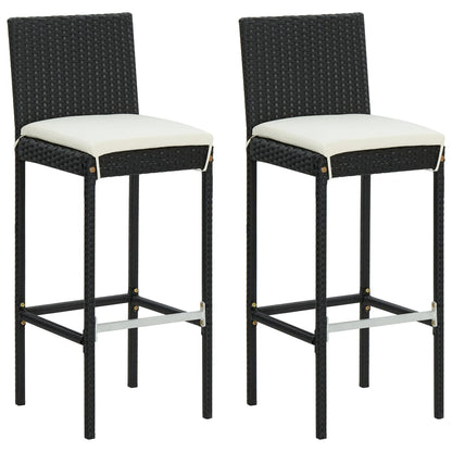 Zahradní Barové Stoličky S Poduškami 4 Ks Šedé Polyratan