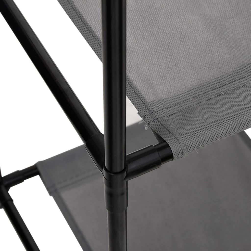 Úložná Skříňka Se 3 Textilními Zásuvkami Šedá 34X34X101 Cm Ocel