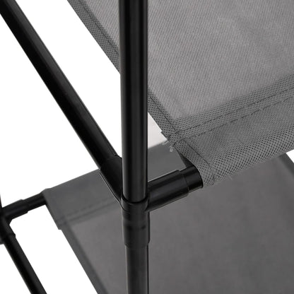 Úložná Skříňka Se 3 Textilními Zásuvkami Šedá 34X34X101 Cm Ocel