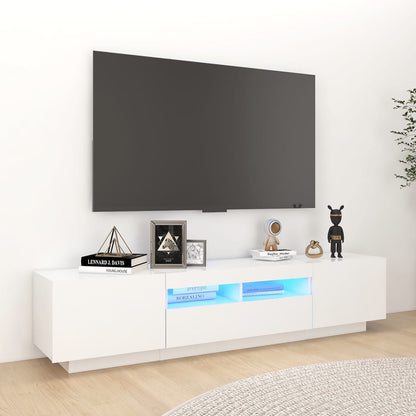 2Dílný Set Tv Skříněk S Led Světly Kompozitní Dřevo