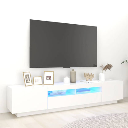 2Dílný Set Tv Skříněk S Led Světly Kompozitní Dřevo