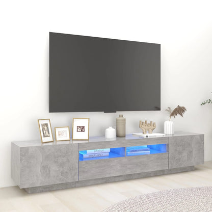 2Dílný Set Tv Skříněk S Led Světly Kompozitní Dřevo