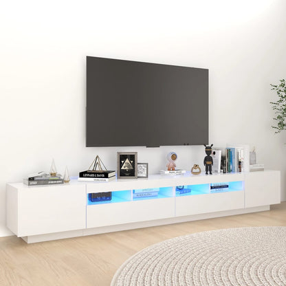 3Dílný Set Tv Skříněk S Led Světly Kompozitní Dřevo