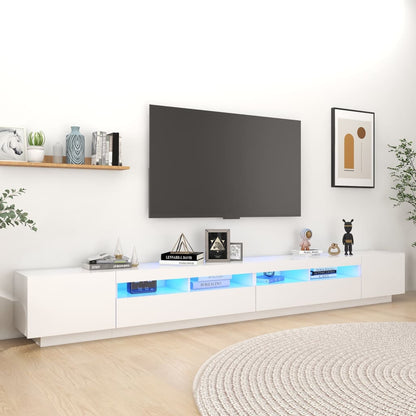 3Dílný Set Tv Skříněk S Led Světly Kompozitní Dřevo