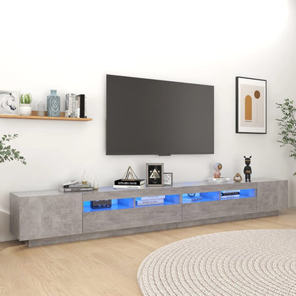 3Dílný Set Tv Skříněk S Led Světly Kompozitní Dřevo