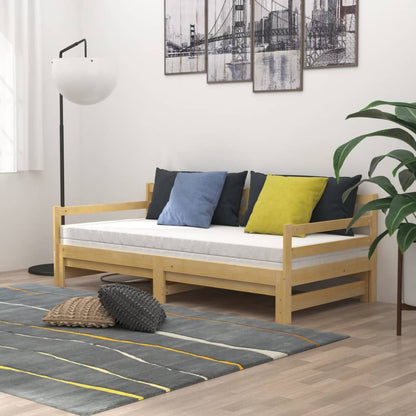 Výsuvná Válenda Masivní Borové Dřevo 2× (90 X 200 Cm)