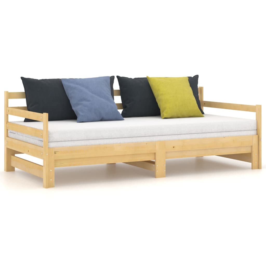 Výsuvná Válenda Masivní Borové Dřevo 2× (90 X 200 Cm)