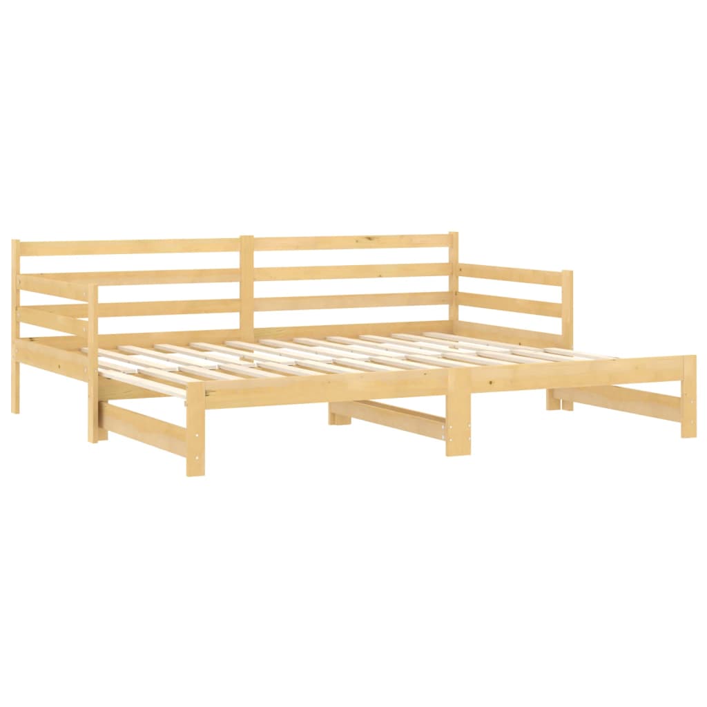 Výsuvná Válenda Masivní Borové Dřevo 2× (90 X 200 Cm)