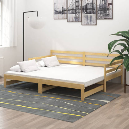 Výsuvná Válenda Masivní Borové Dřevo 2× (90 X 200 Cm)