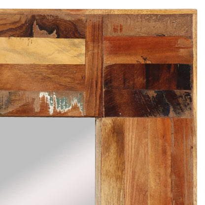 Nástěnné Zrcadlo Masivní Dřevo Recyklované