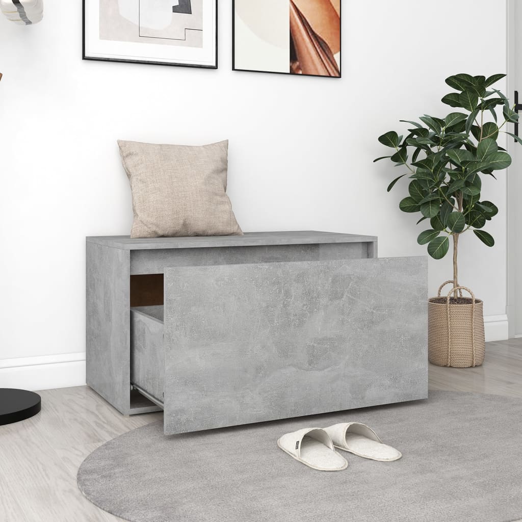 Lavice Do Předsíně 80X40X45 Cm Betonově Šedá Kompozitní Dřevo