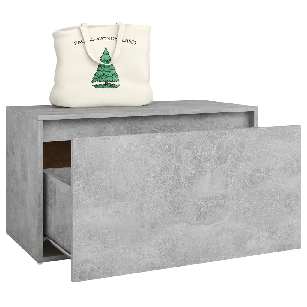 Lavice Do Předsíně 80X40X45 Cm Betonově Šedá Kompozitní Dřevo