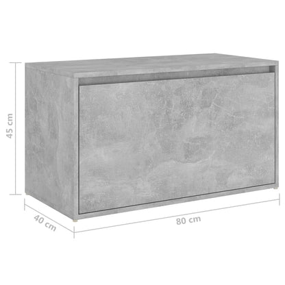 Lavice Do Předsíně 80X40X45 Cm Betonově Šedá Kompozitní Dřevo
