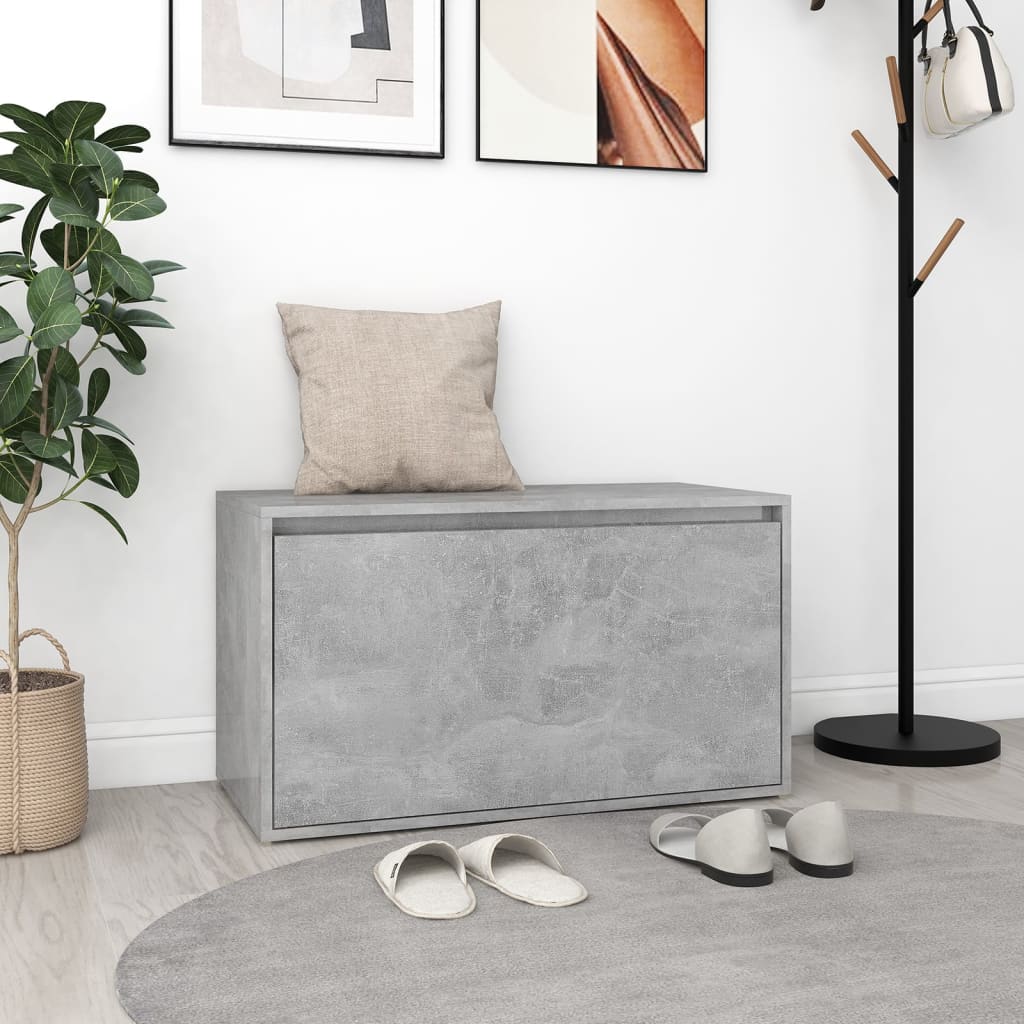 Lavice Do Předsíně 80X40X45 Cm Betonově Šedá Kompozitní Dřevo
