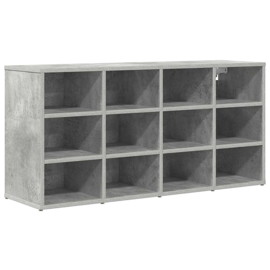 Skříň Na Obuv 103 X 30 X 51 Cm Kompozitní Dřevo Betonová Šedá