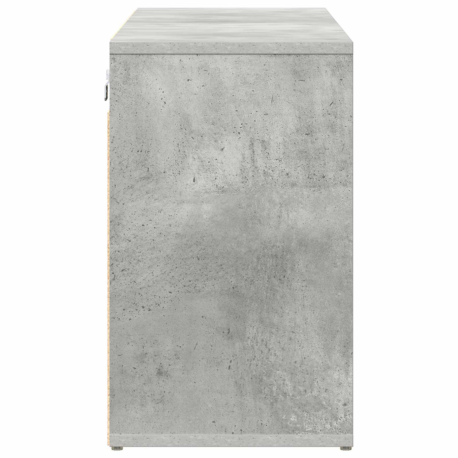 Skříň Na Obuv 103 X 30 X 51 Cm Kompozitní Dřevo Betonová Šedá
