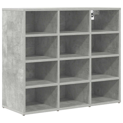 Skříň Na Obuv 77,5 X 30 X 67 Cm Kompozitní Dřevo Betonová Šedá