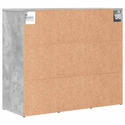 Skříň Na Obuv 77,5 X 30 X 67 Cm Kompozitní Dřevo Betonová Šedá