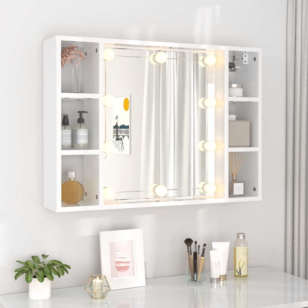 Zrcadlová Skříňka S Led 76X15X55 Cm