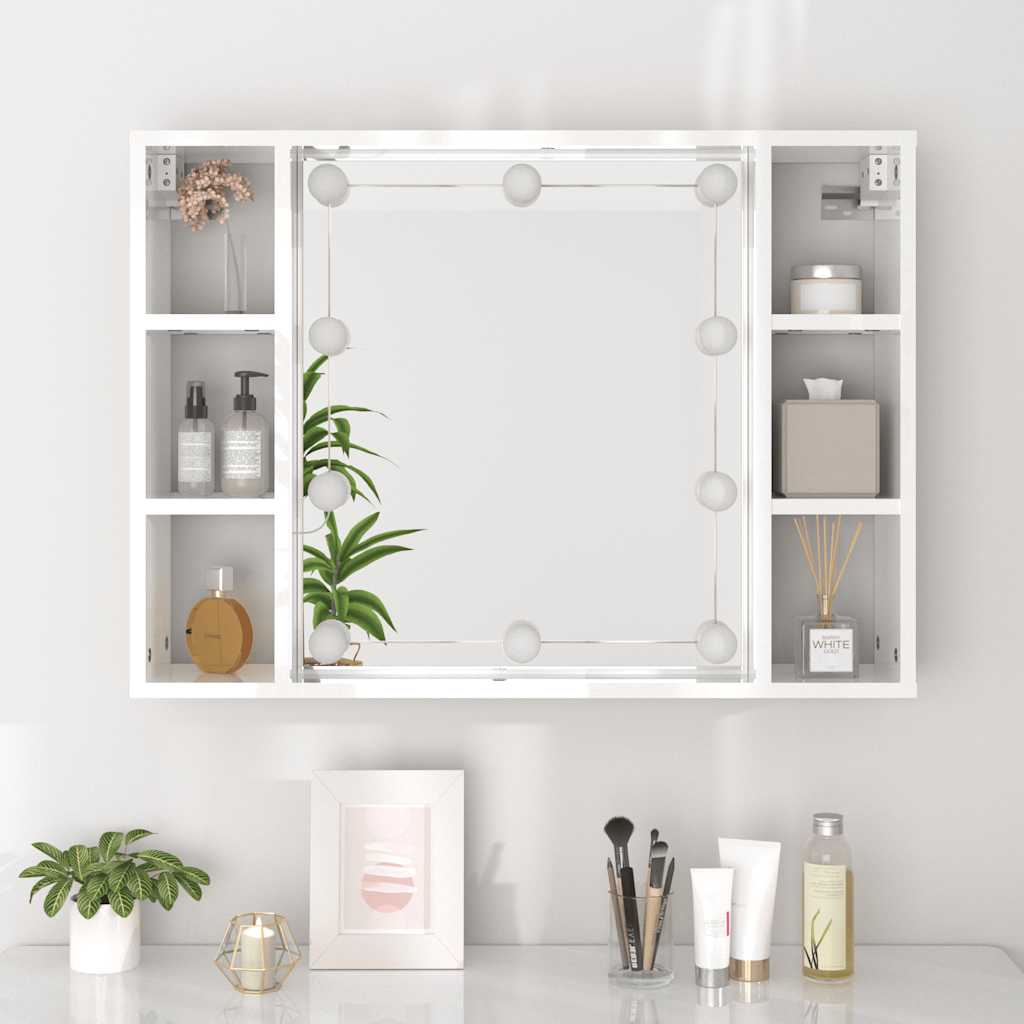 Zrcadlová Skříňka S Led 76X15X55 Cm